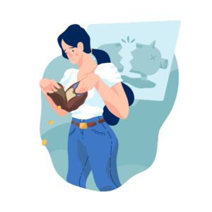 Tristeza en Navidad: Por qué está bien no sentir ilusión en estas fiestas. 4 mujer comprobando su falta de dinero en efectivo